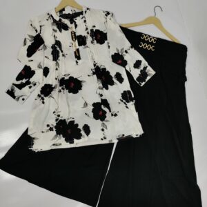 Western satka dress black