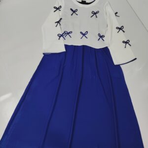 Bow top maxi (wool blue)