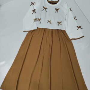 Bow top maxi (wool brown)