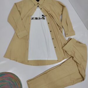 Front Open Shirt Pocket Coord Set😍