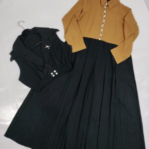 New Shirt style collar maxi with open front jacket🌺