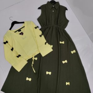 Collar style bow maxi