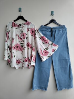 Baggy Top with Baggy Sleeves 🤍+ baggy pant